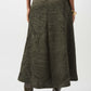 Textured Pleated A-line Skirt