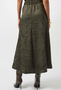 Textured Pleated A-line Skirt