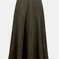 Textured Pleated A-line Skirt