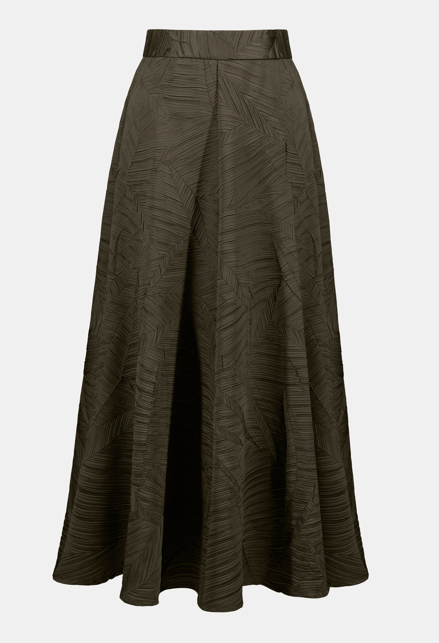 Textured Pleated A-line Skirt