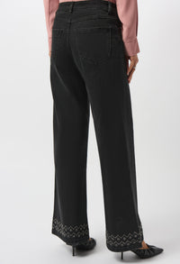 Embroidered Mid-rise Jean