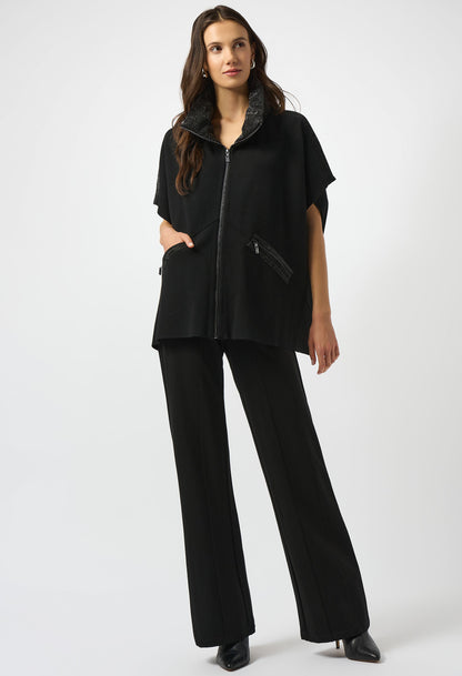 Hip-length Sleeveless Casual Jacket