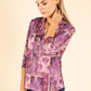 Patchwork Design V-Neck Top