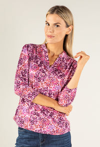 Floral Print V-Neck Top