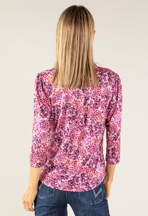 Floral Print V-Neck Top