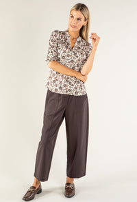 Floral Print V-Neck Top