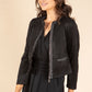 Cropped Faux Suede Jacket