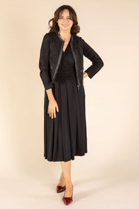 Cropped Faux Suede Jacket