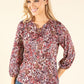 Floral Print V-Neck Blouse
