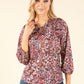 Floral Print V-Neck Blouse