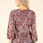 Floral Print V-Neck Blouse