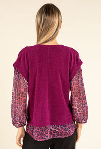 2 in 1 Leopard Knit Top