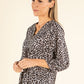 Leopard Print V-Neck Blouse