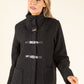Buckle Front Soft Boucle Coat