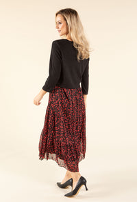 2 in 1 Look Floral Dress