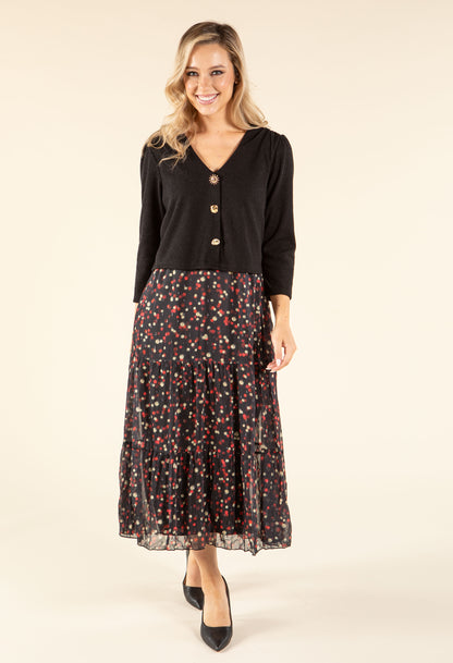 2 in 1 Look Polka Dot Dress