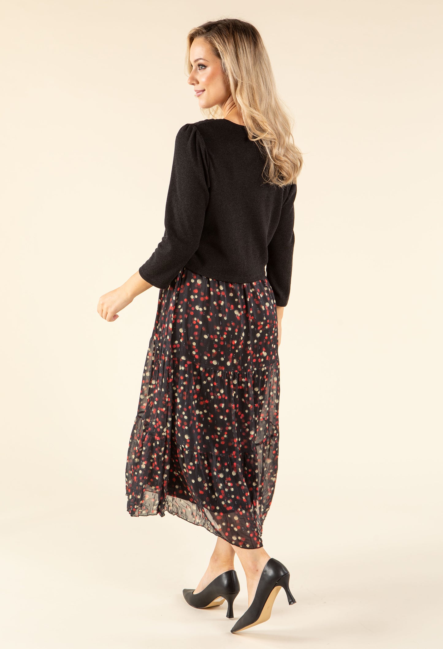 2 in 1 Look Polka Dot Dress