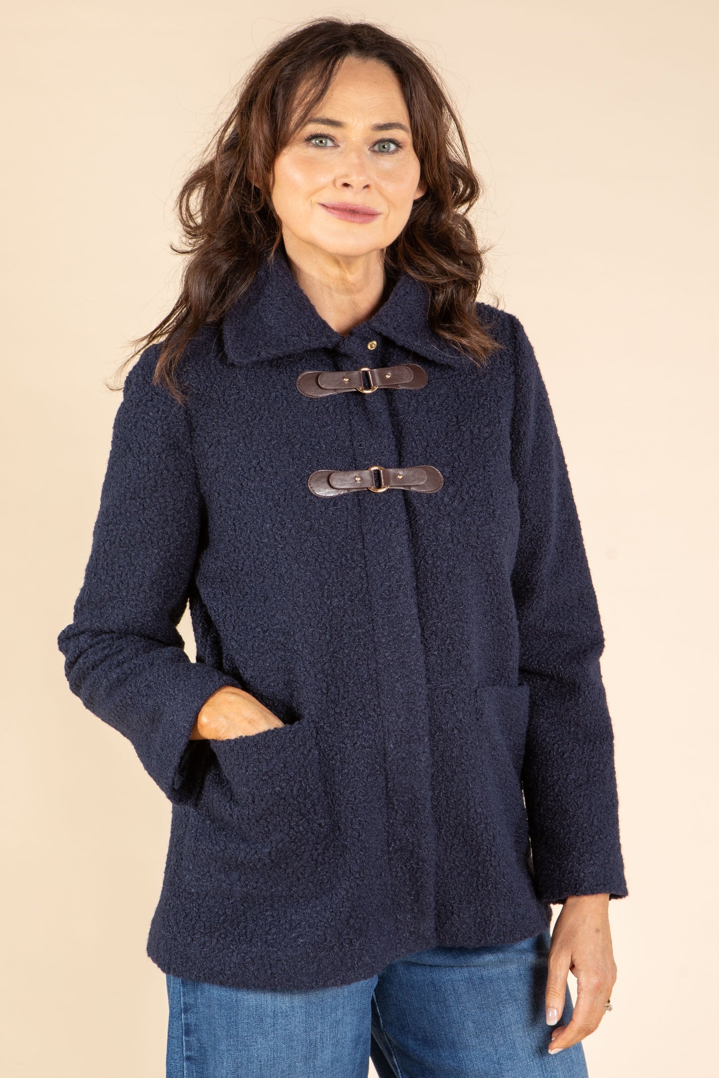 Curly Brown Boucle Jacket