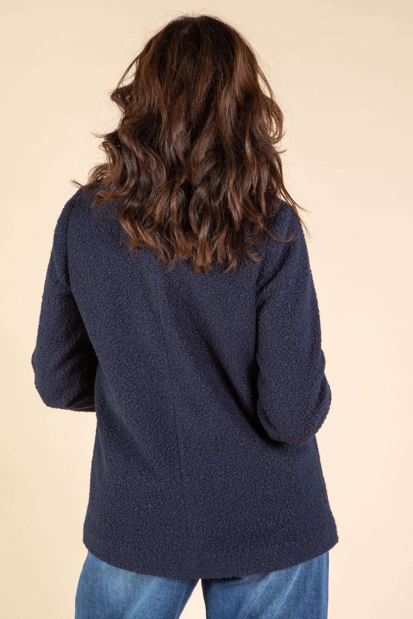 Curly Brown Boucle Jacket