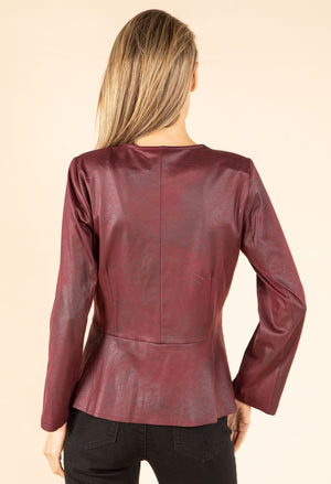 Vintage Leather Peplum Jacket