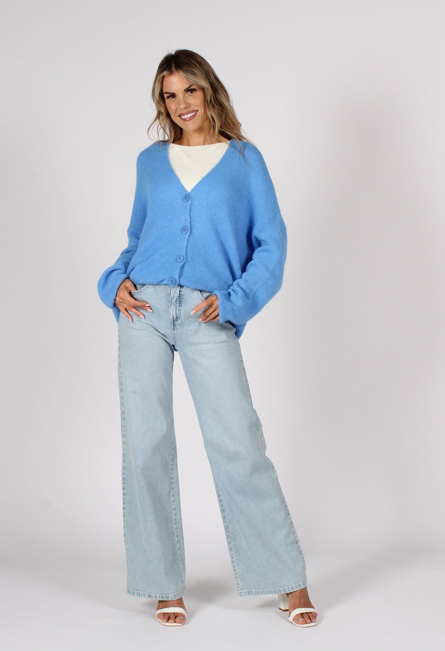 Soft Knit V Neck Cardigan