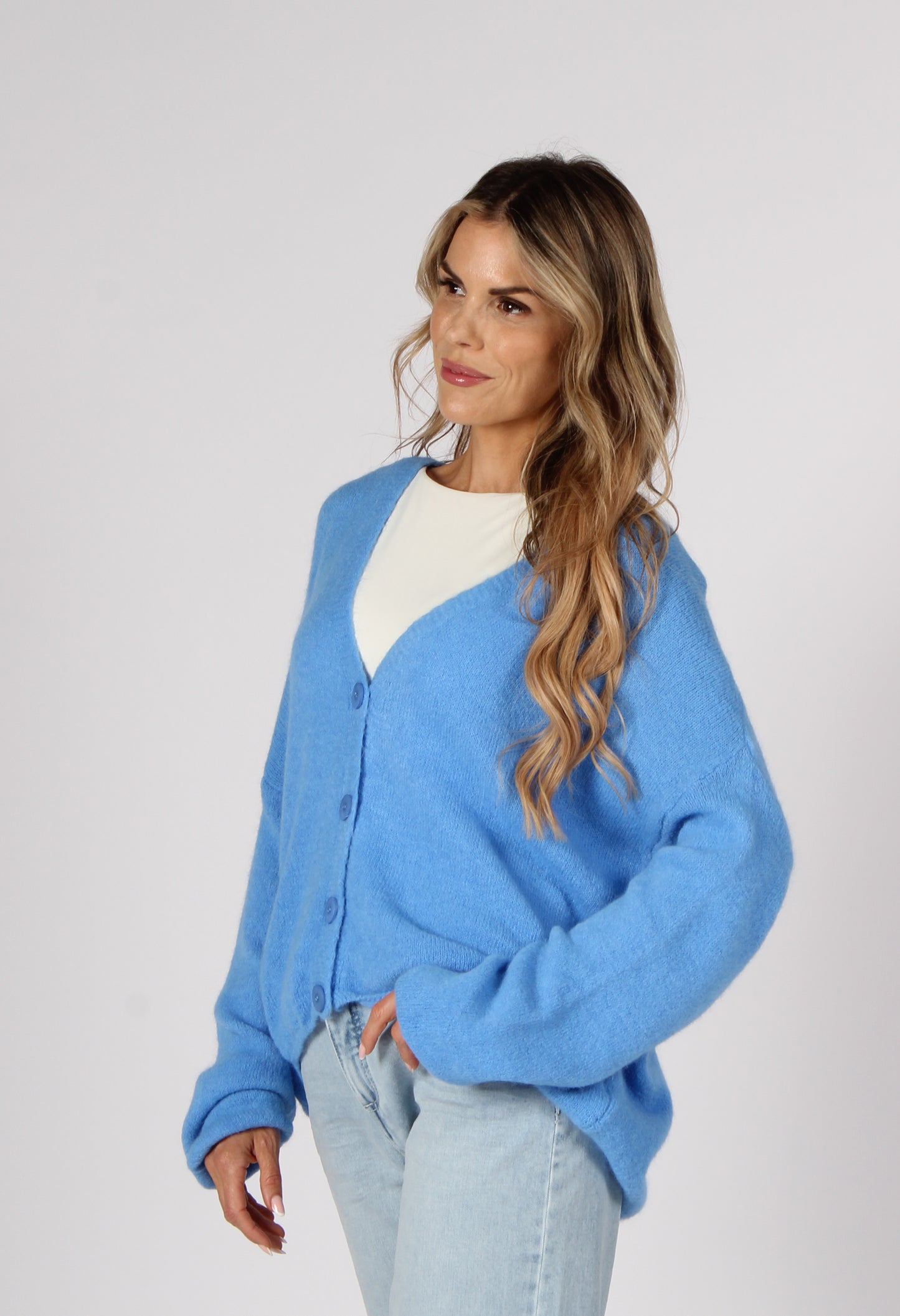 Soft Knit V Neck Cardigan