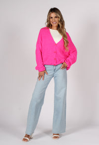 Soft Knit V Neck Cardigan