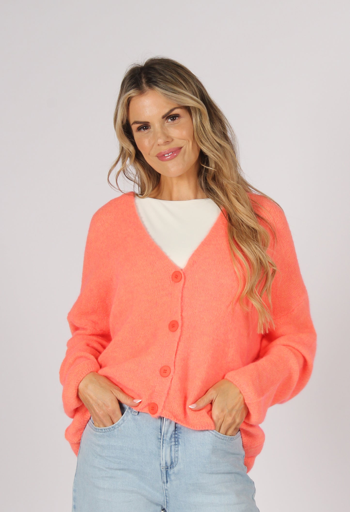 Soft Knit V Neck Cardigan