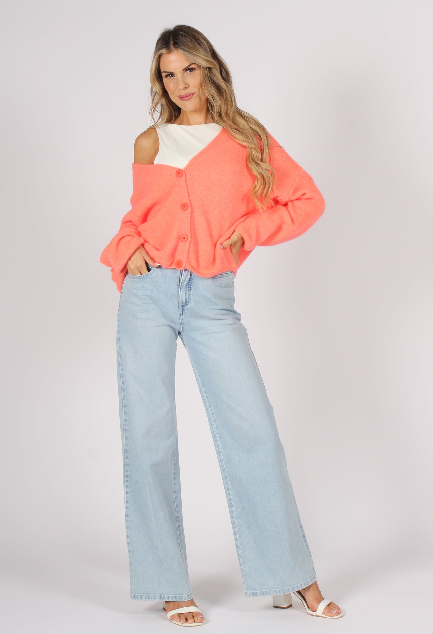 Soft Knit V Neck Cardigan