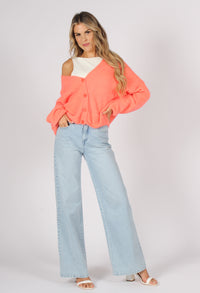 Soft Knit V Neck Cardigan