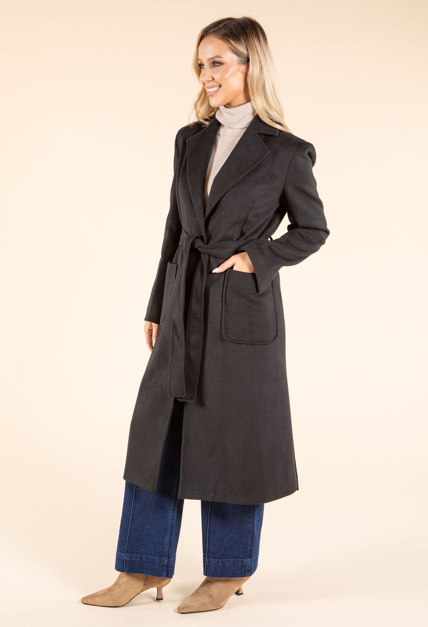 Longline Belted Trench Coat