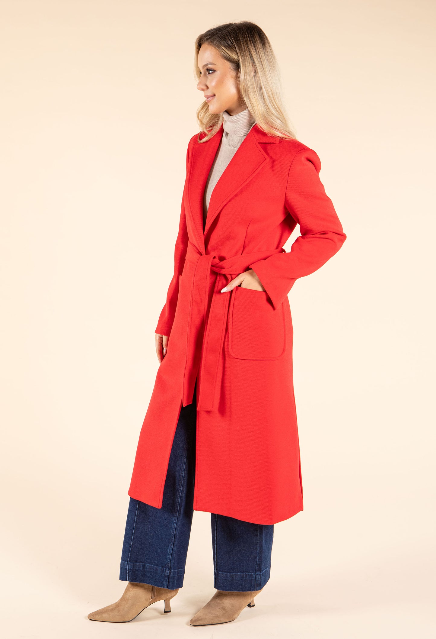 Longline Belted Trench Coat