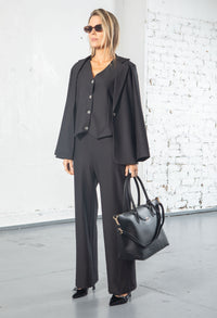 Chain Detail Pinstripe Trousers