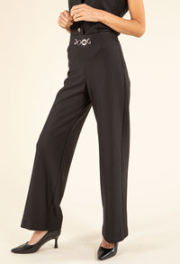 Chain Detail Pinstripe Trousers