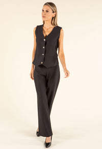 Chain Detail Pinstripe Trousers