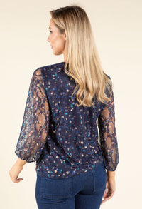 Polka Dot Lace Blouse