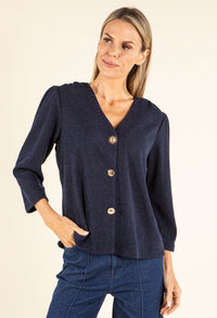 Gold Button Knit Cardigan