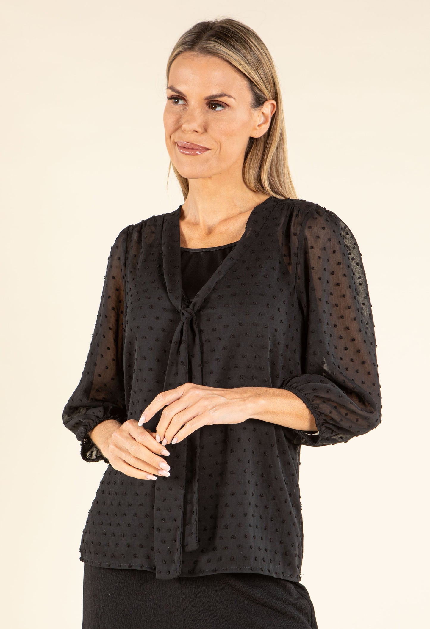 Pussy Bow Chiffon Blouse