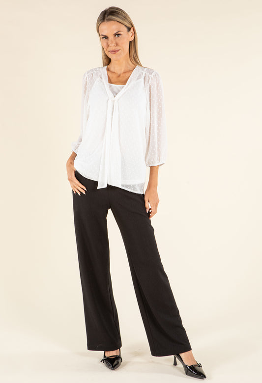 Pussy Bow Chiffon Blouse