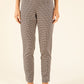 Houndstooth Buckle Detail Trousers