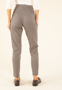 Houndstooth Buckle Detail Trousers