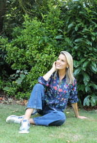 Floral Print Bomber Jacket