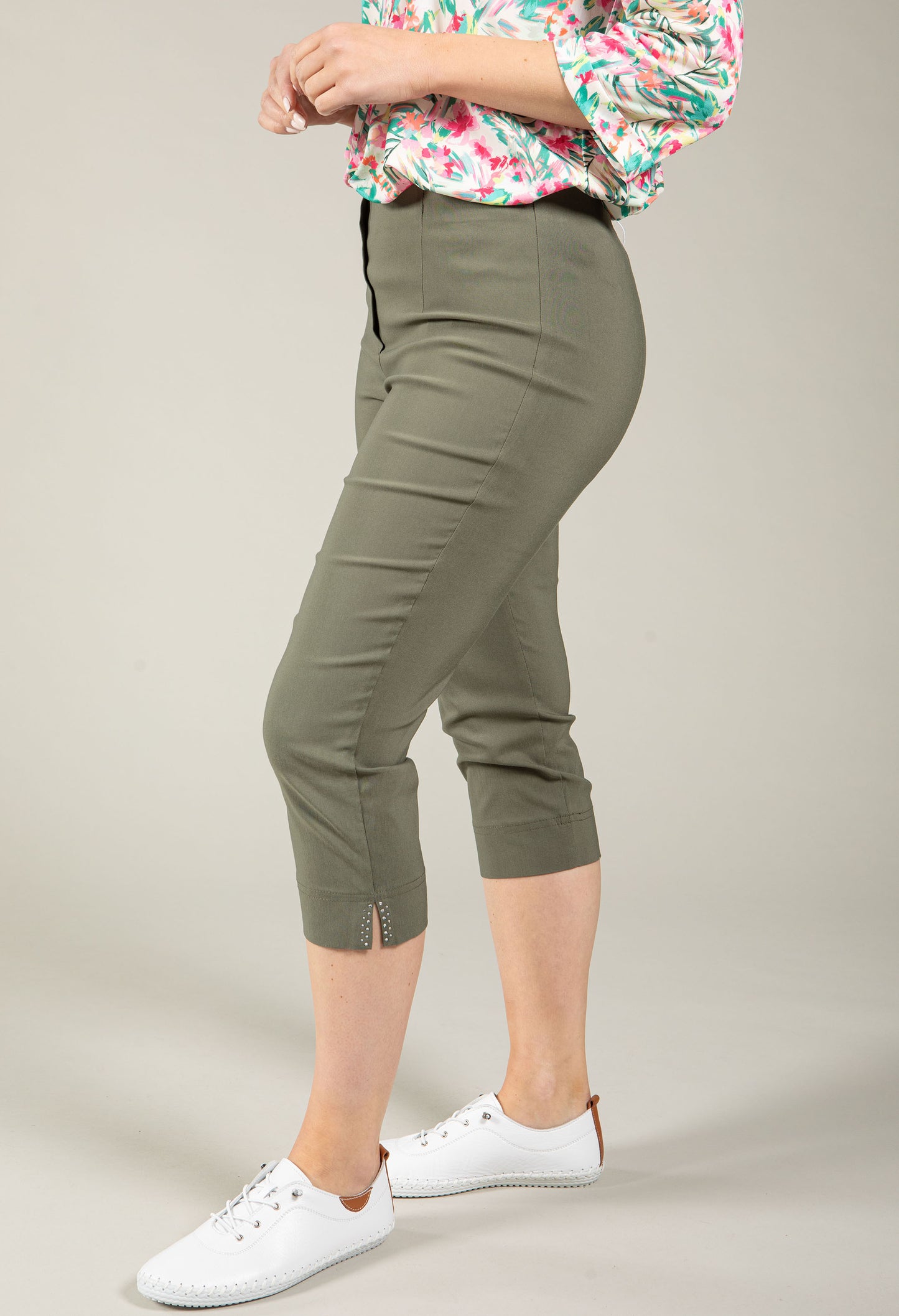 Angelika Slim Fit Capri Trousers
