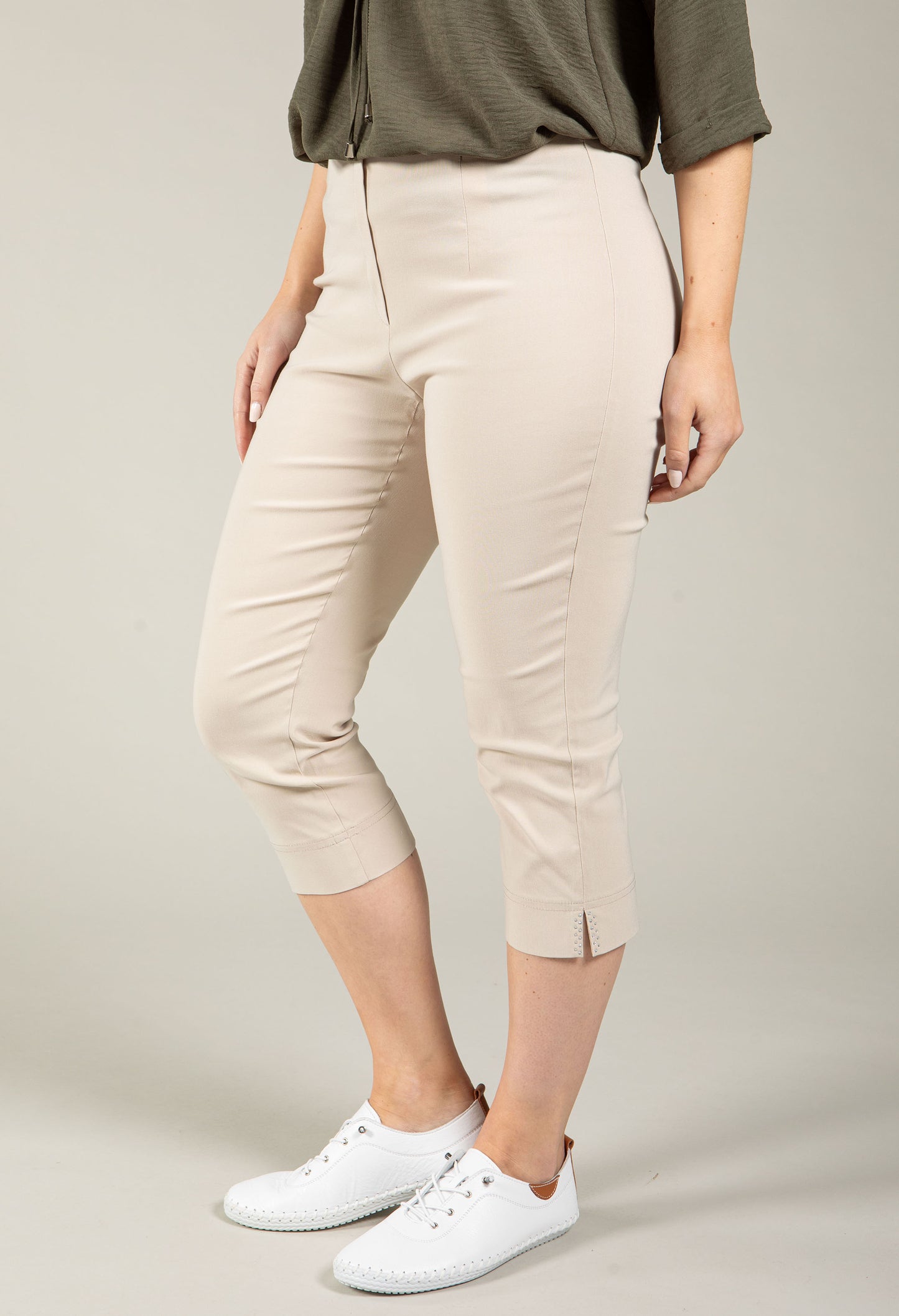 Angelika Slim Fit Capri Trousers