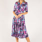 Wrap Bodice Floral Dress