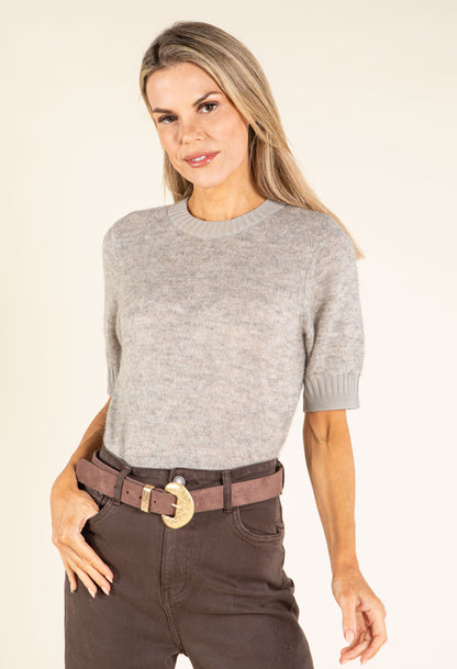 Gold buckle Suedette Belt