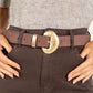 Gold buckle Suedette Belt