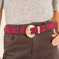 Gold buckle Suedette Belt