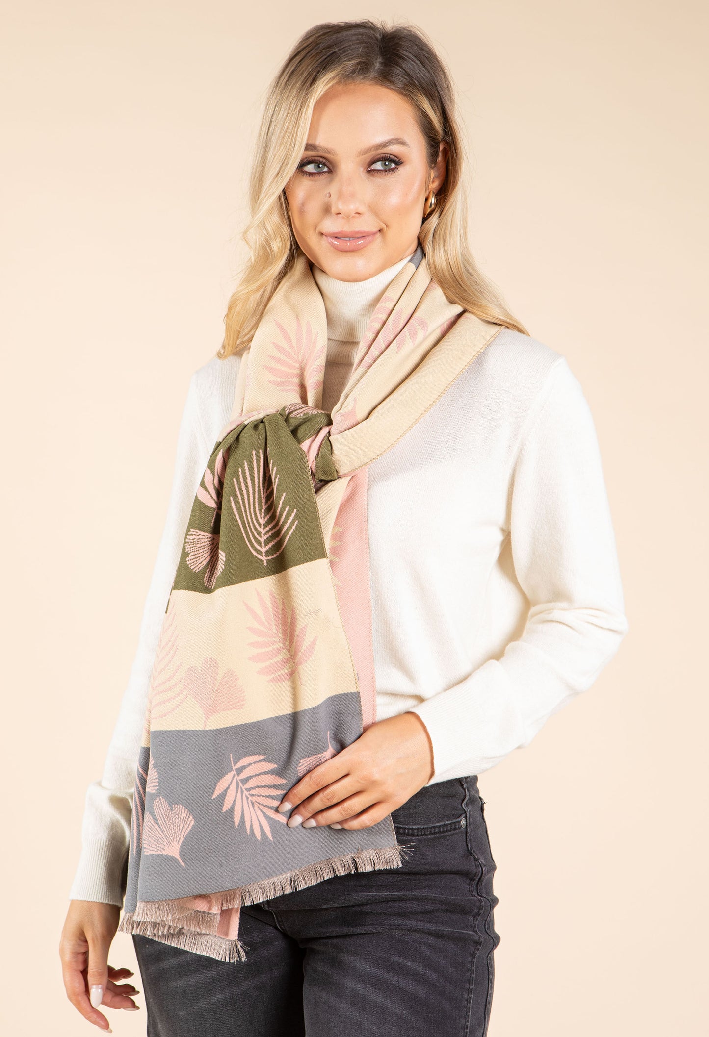 Leaf Print Scarf