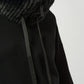 Black hoodie with textured collar on a white background